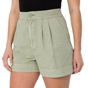 Joie Women's Pleated Shorts Cotton/Linen Blend Size XXL Faded Cactus NWT